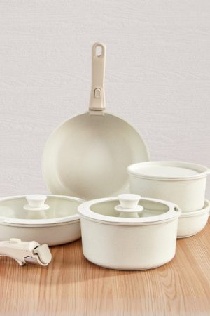 Gourmetific™ Cookware Set - Cream