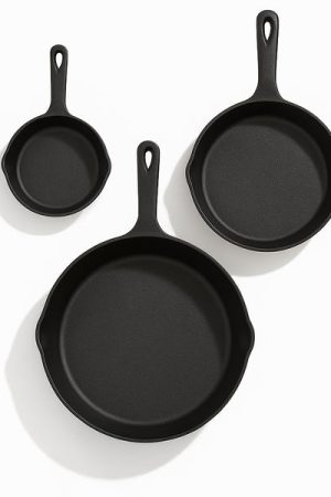 Gourmetific™ Cast Iron Skillet Set (3 Pieces)