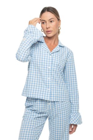 Azure Long Pajama Top