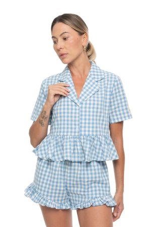 Azure Short Pajama Top
