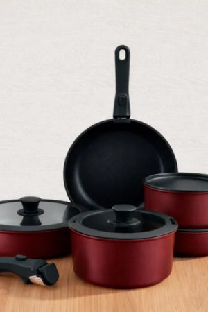 Gourmetific™ Cookware Set - Ember Red