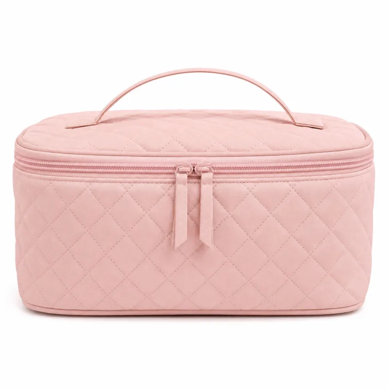 Elegant Peony Hair Tool Bag | Quilted Travel Case for Styling Tools