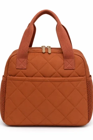 Autumn Quilted Insulated Lunch Bag - Stylish Thermal Tote for Work, School & Picnics